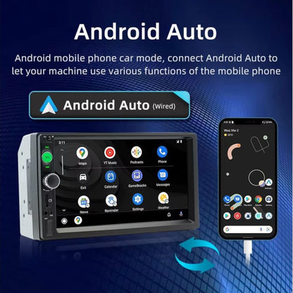 Autorádio 2 DIN SWM F7010C 7 polegadas Bluetooth/Carplay USB Preto