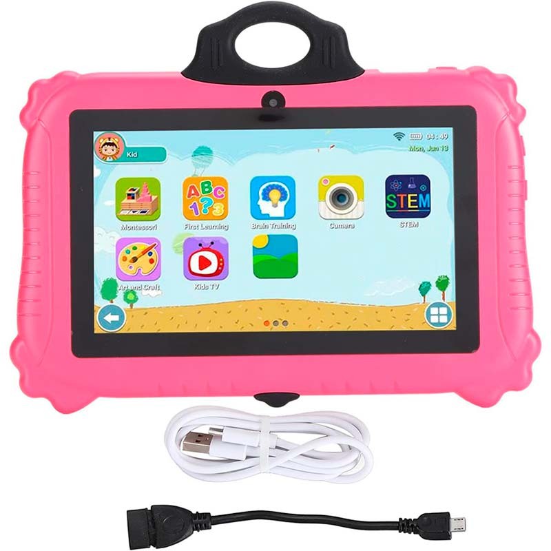 Powerbasics MT6735 2GB/16GB Panda Rosa - Tablet para crianças